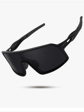 Sekkaf Unisex Sport Wrap Sunglasses in Black with UV Protection
